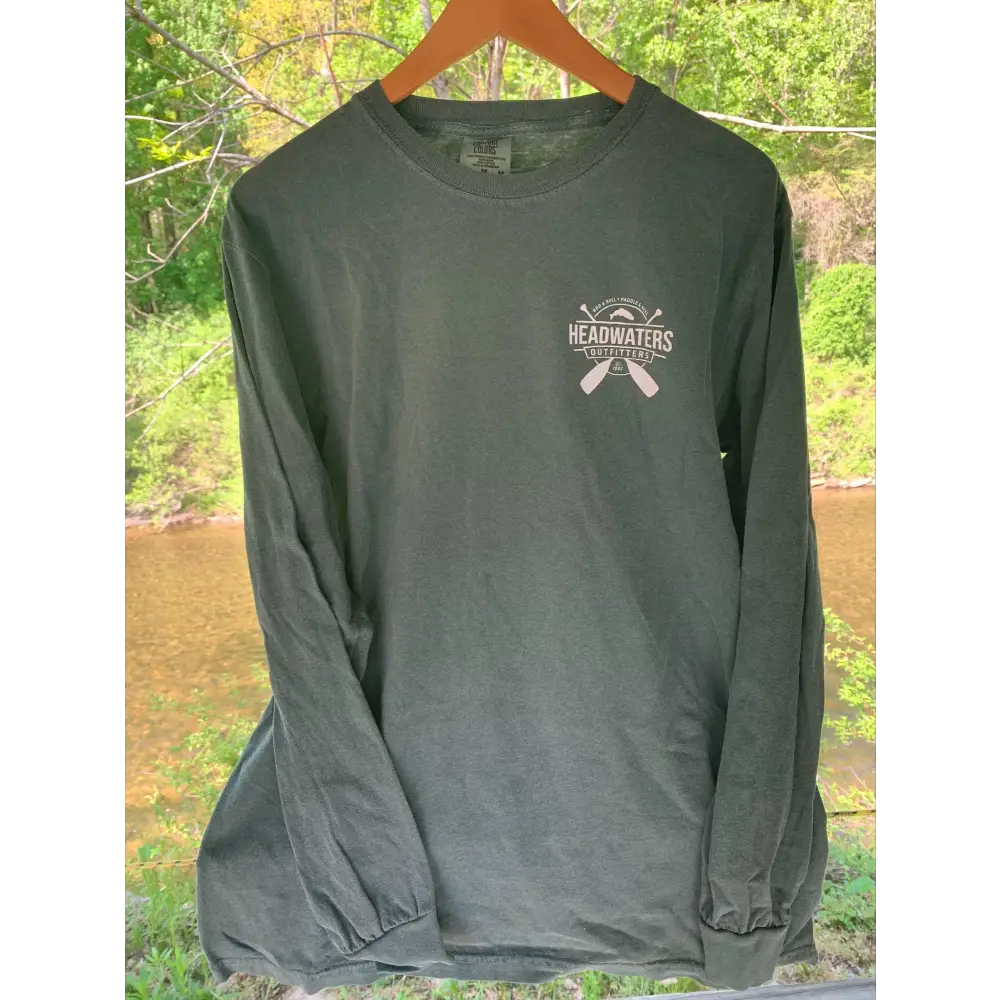 Headwaters Outfitters Outdoor Adventures Nature Bound River Map Shirt