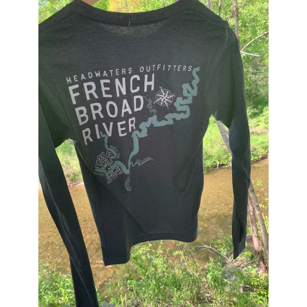 Headwaters Outfitters Outdoor Adventures Nature Bound River Map Shirt