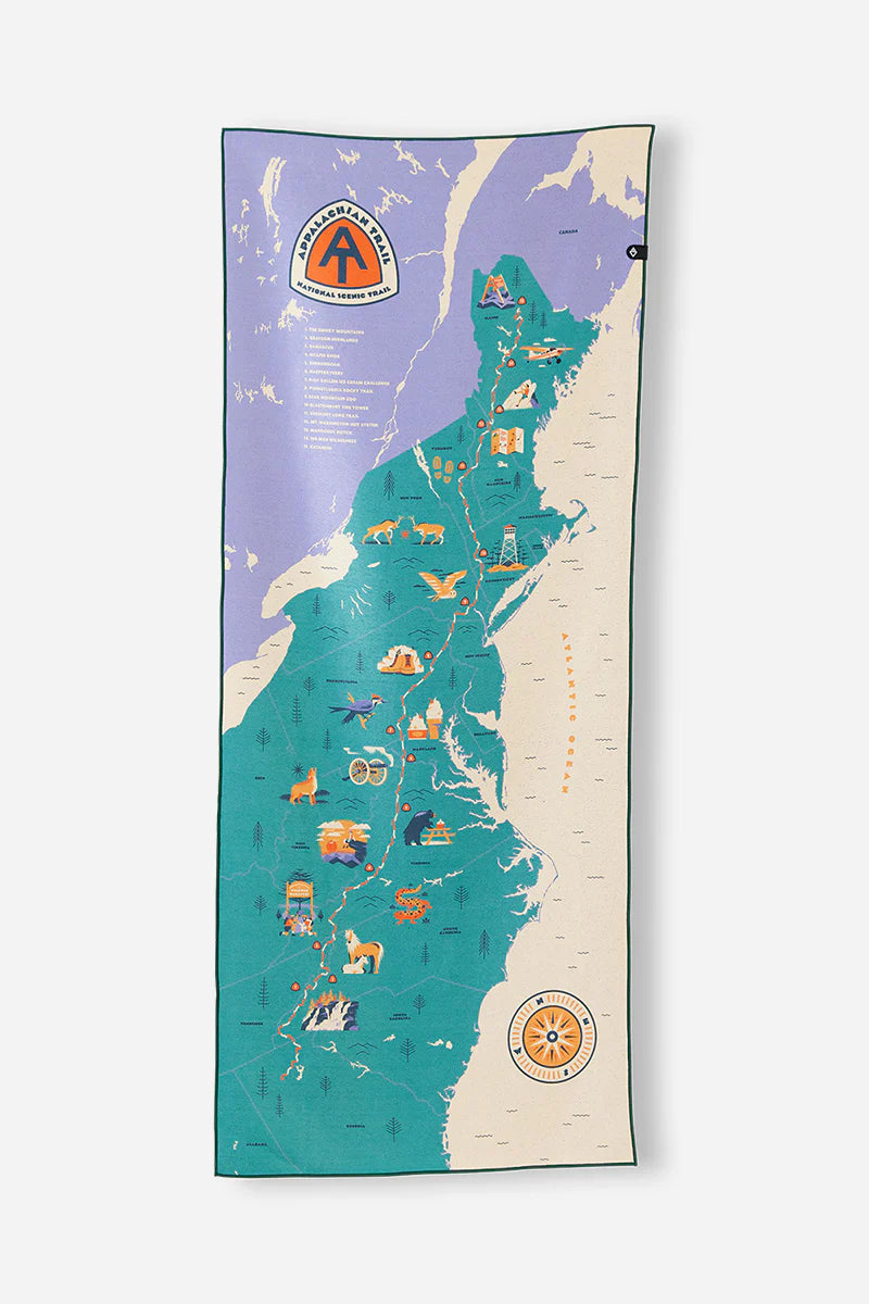 Nomadix Original Towel Appalachian Trail Map