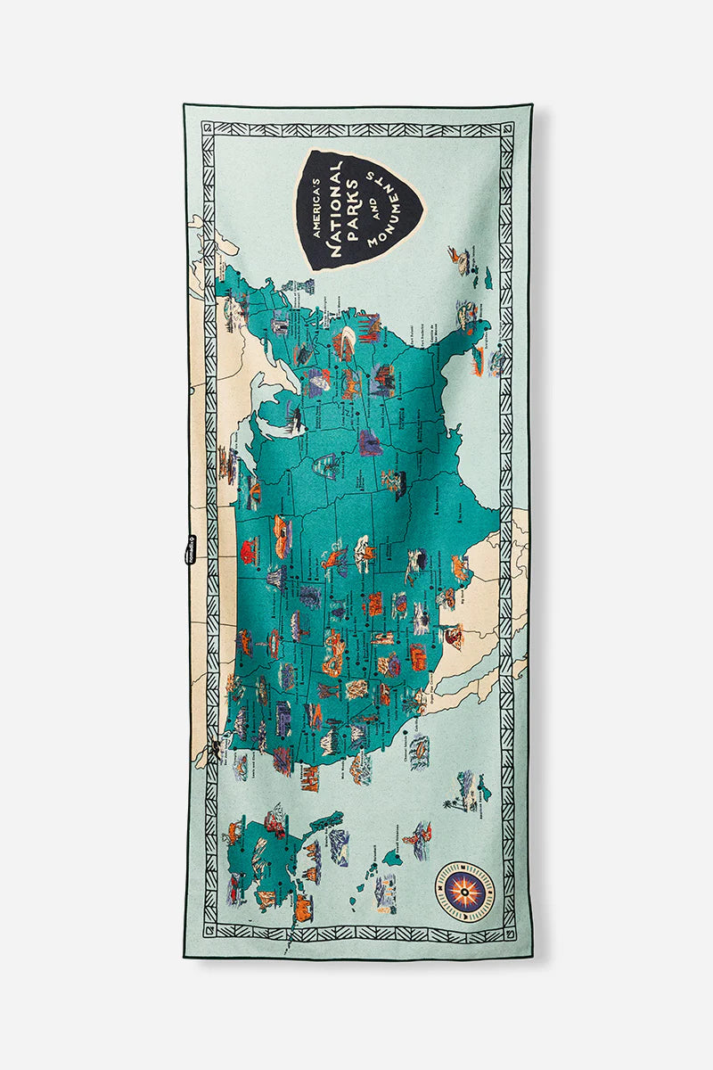 Nomadix Original Towel National Parks & Monutments Map