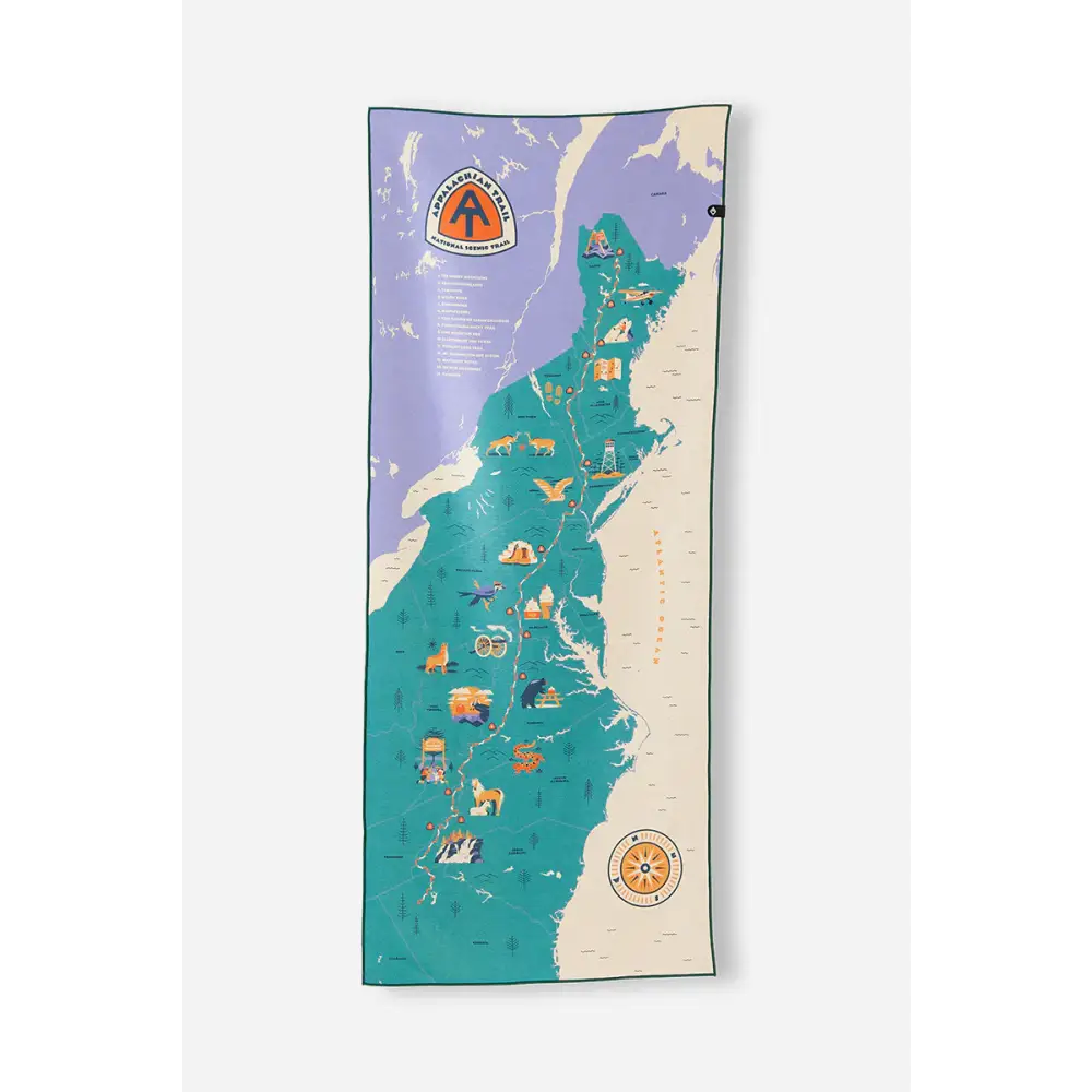 Nomadix Original Towel Appalachian Trail Map