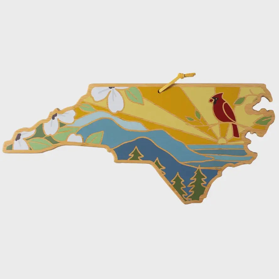 North Carolina Cutting Board with Artwork by Summer Stokes - Gifts/Accessories/Misc