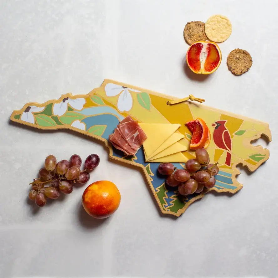 North Carolina Cutting Board with Artwork by Summer Stokes - Gifts/Accessories/Misc