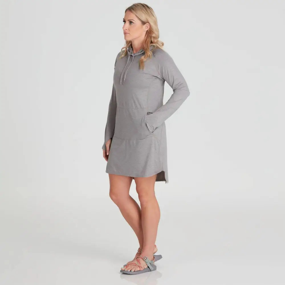 NRS Women's Silkweight Hoodie Dress / Sharkskin
