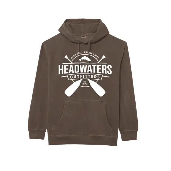 Ouray Pigment Dyed Hood with Headwaters Logo - S / Chestnut - Sweatshirts