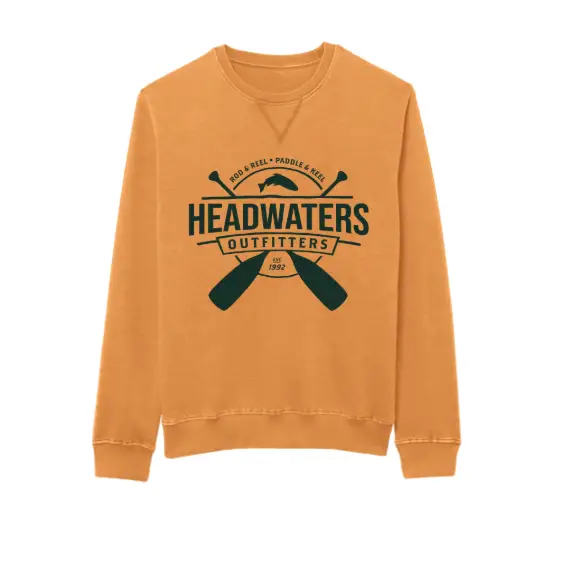 Ouray Weathered Fleece Crew: Unisex (w/logo) - Autumn Blaze / S - Sweatshirts