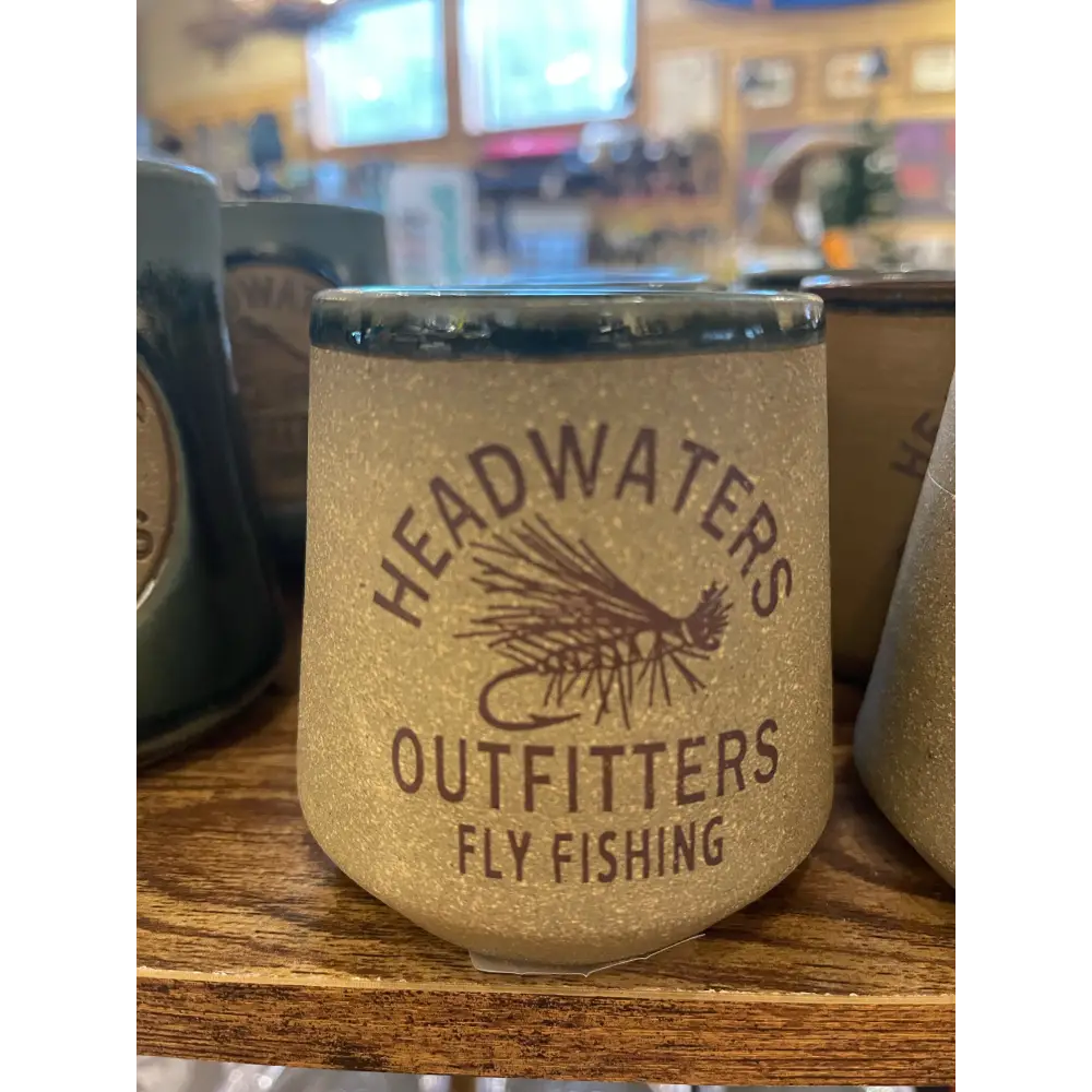 Panthertown Pottery Fly Fishing Stam / Wine Cups