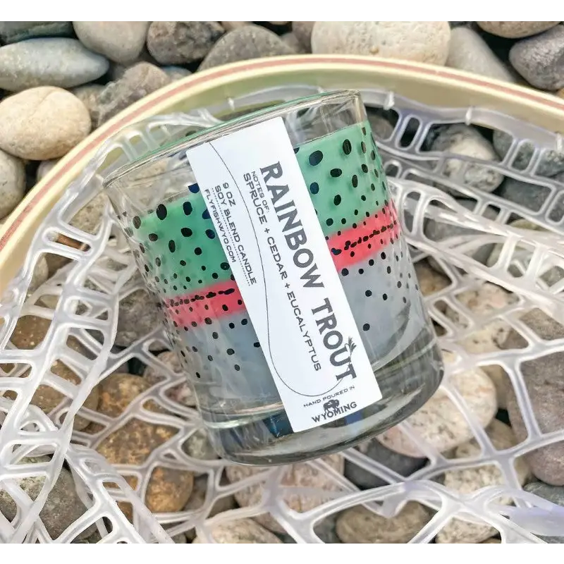 Rainbow Trout Pattern Candle - Home Goods & Gifts