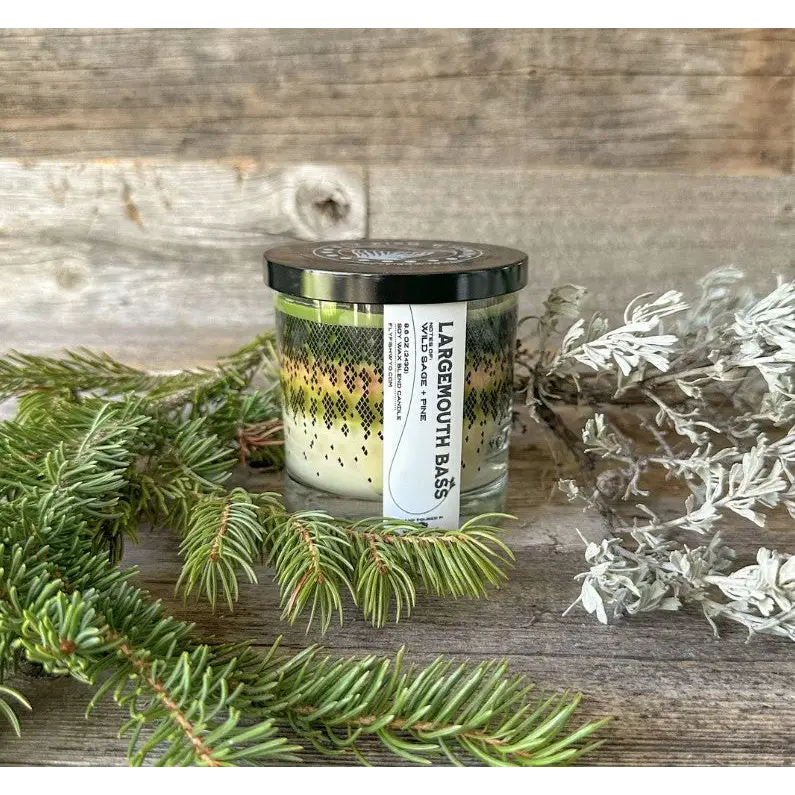 Rainbow Trout Pattern Candle - Home Goods & Gifts