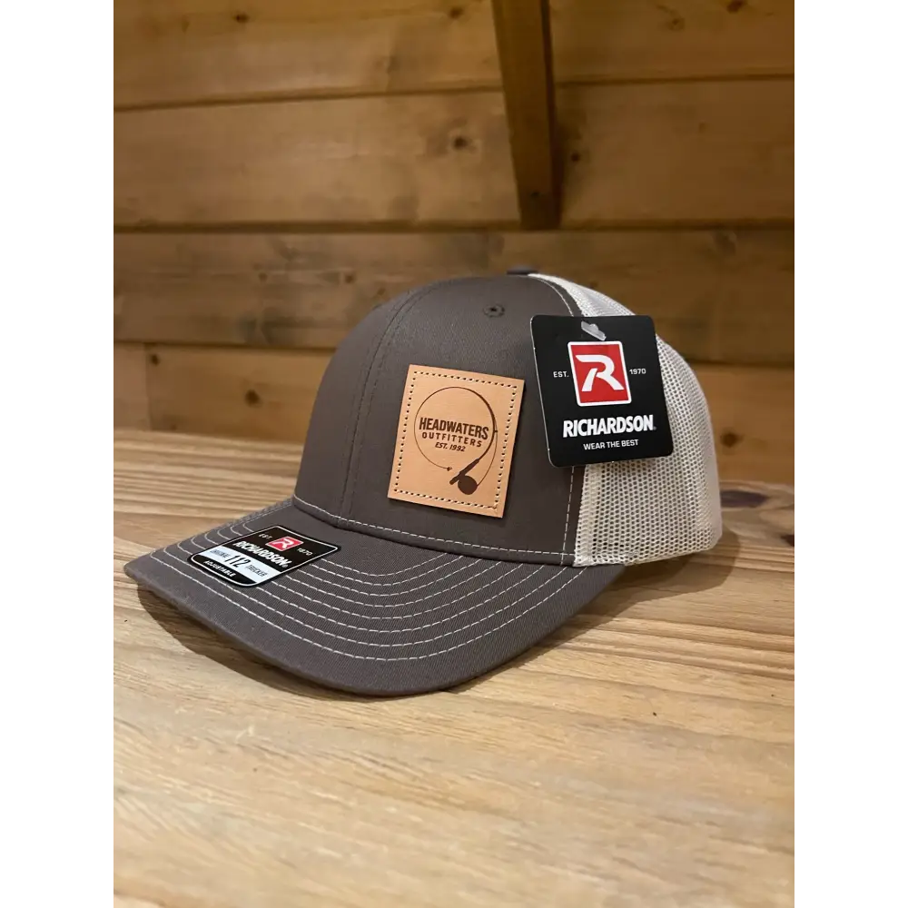 Richardson Hats Richardson Genuine Leather Fly Rod Logo Choc Chip/Birch / 112