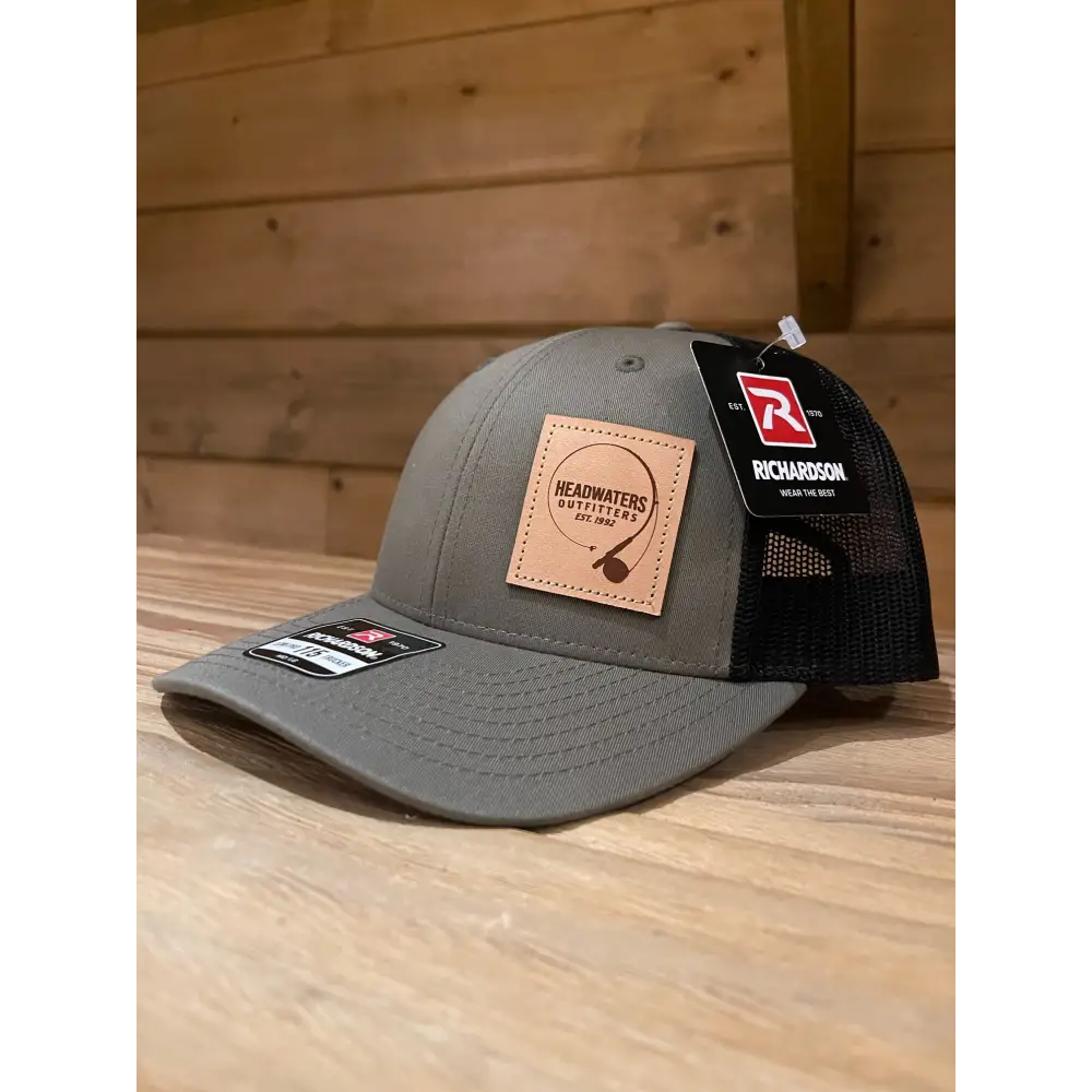 Richardson Hats Richardson Genuine Leather Fly Rod Logo Loden/Black / 115