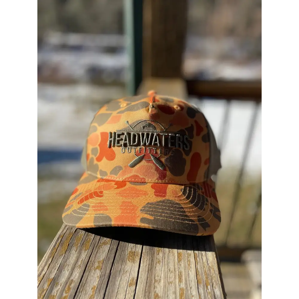 Richardson Headwaters Cross Paddle Logo 2025 Hats - 112 Trucker / Sienna Duck Camo/Loden - Richardson