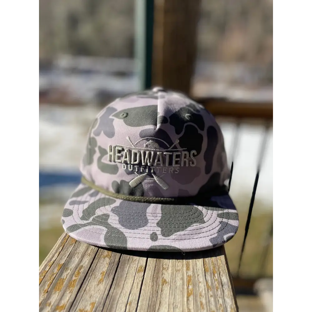Richardson Headwaters Cross Paddle Logo 2025 Hats - 256 / Marsh Duck Camo w/ Olive Rope - Richardson