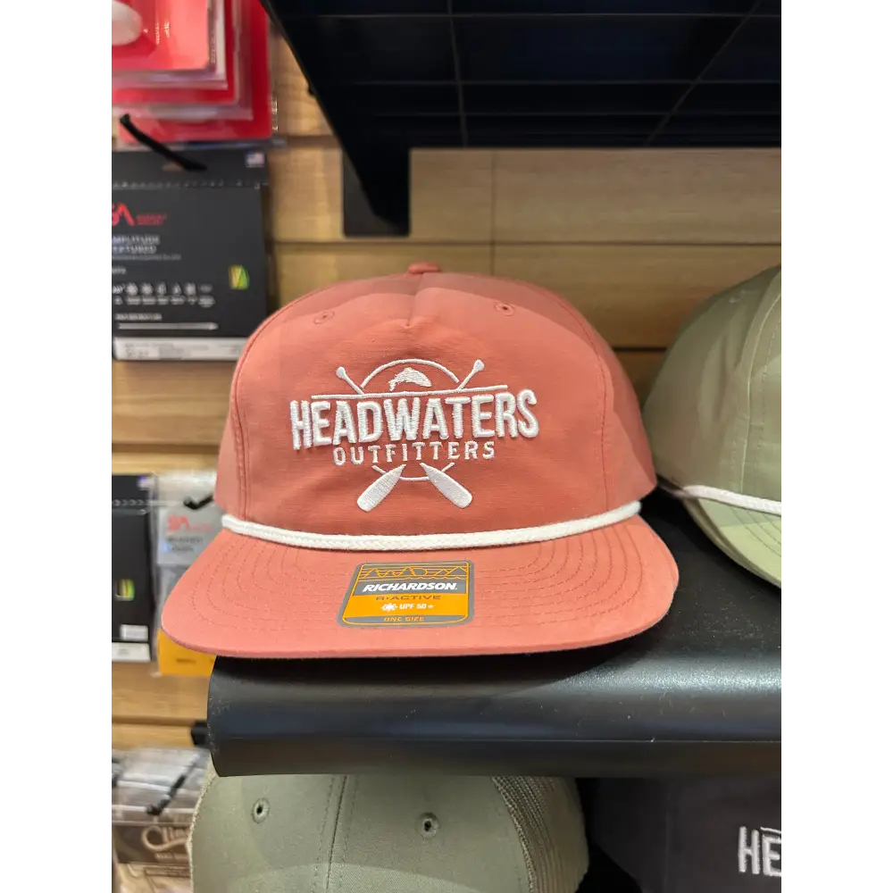 Richardson Headwaters Cross Paddle Logo 2025 Hats - 256 / Umpqua Dusty Red w/ White - Richardson