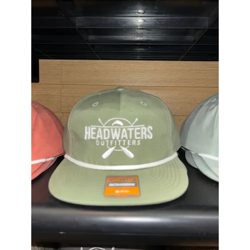 Richardson Headwaters Cross Paddle Logo 2025 Hats - 256 / Umpqua Sage w/ White Rope - Richardson
