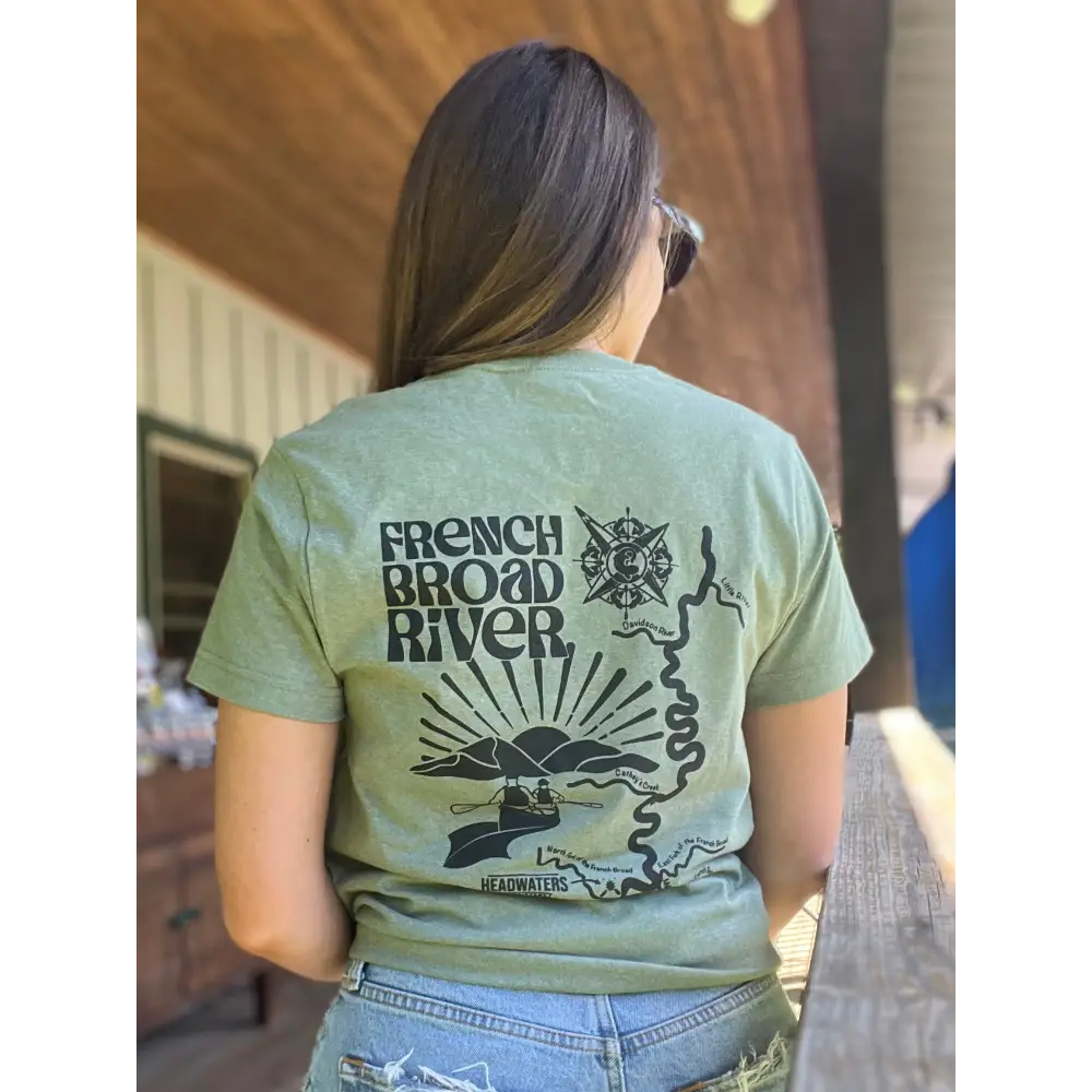 River Map Cotton Blend T-Shirt 2024 - Short Sleeves