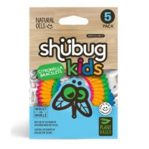 Shübug Kids Citronella Coil Bracelets (5- Pack) - Bug Spray