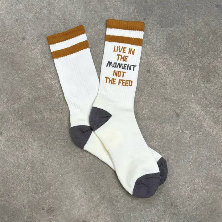 The Montana Scene Socks - Live In The Moment Not The Feed - Misc Footwear