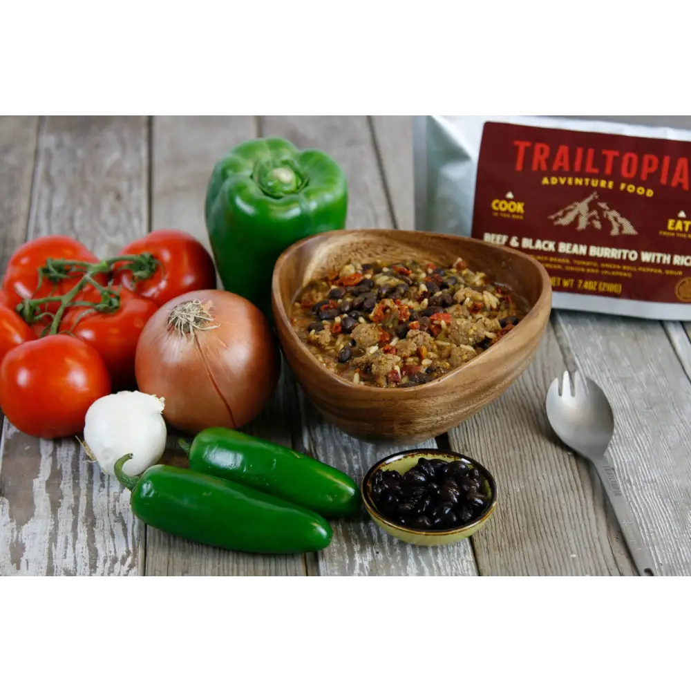 Trailtopia Dinner Black Bean Burri