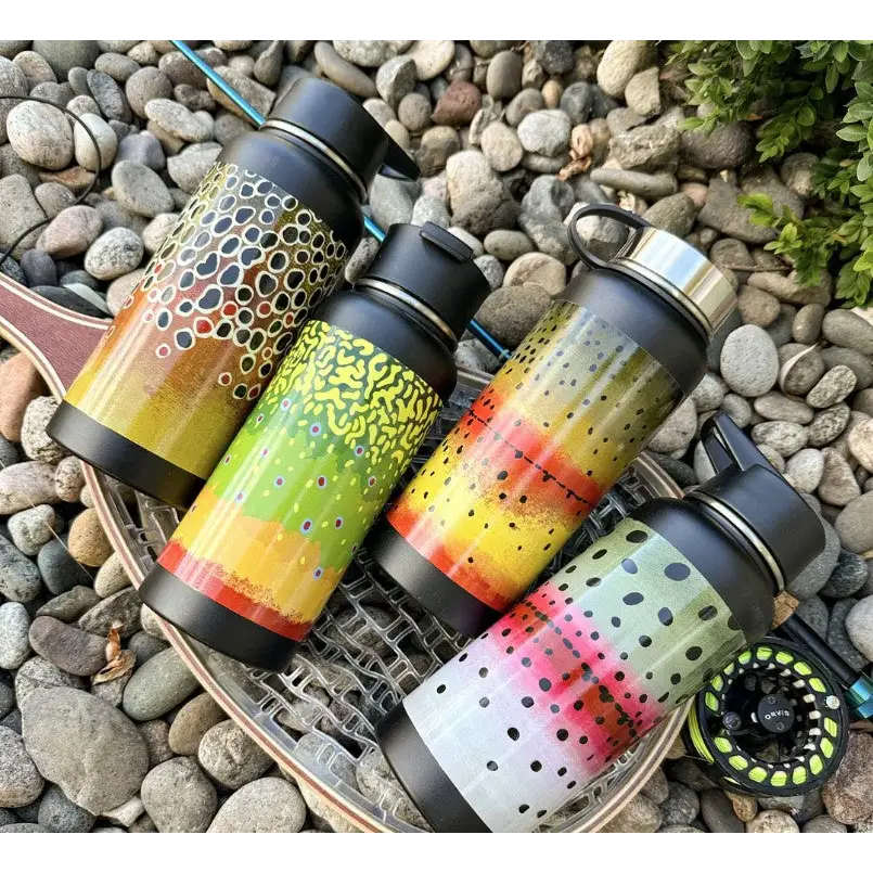 Trout Pattern 32oz Vacuum Insulated Bottle - Home Goods & Gifts