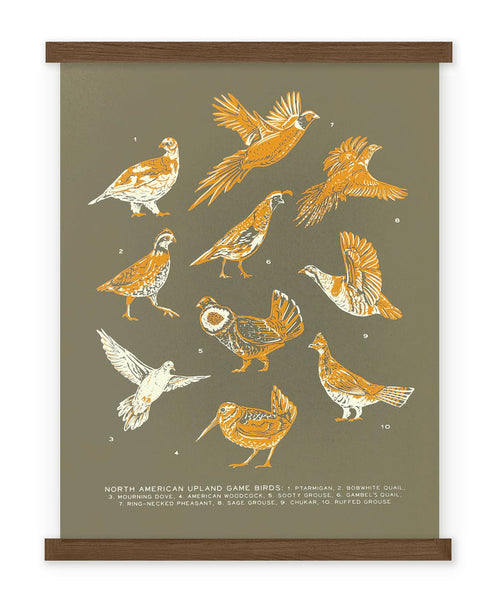 The Wild Wander Prints Game Birds / 11x14