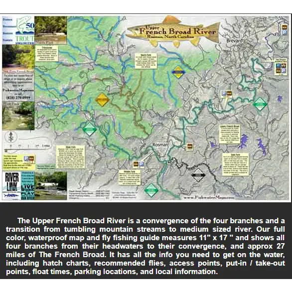 Fishwater Maps Upper French Broad River Map Upper French Broad River Map