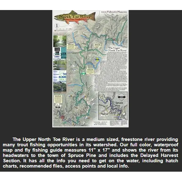 Fishwater Maps Upper North Toe River Map Upper North Toe River Map