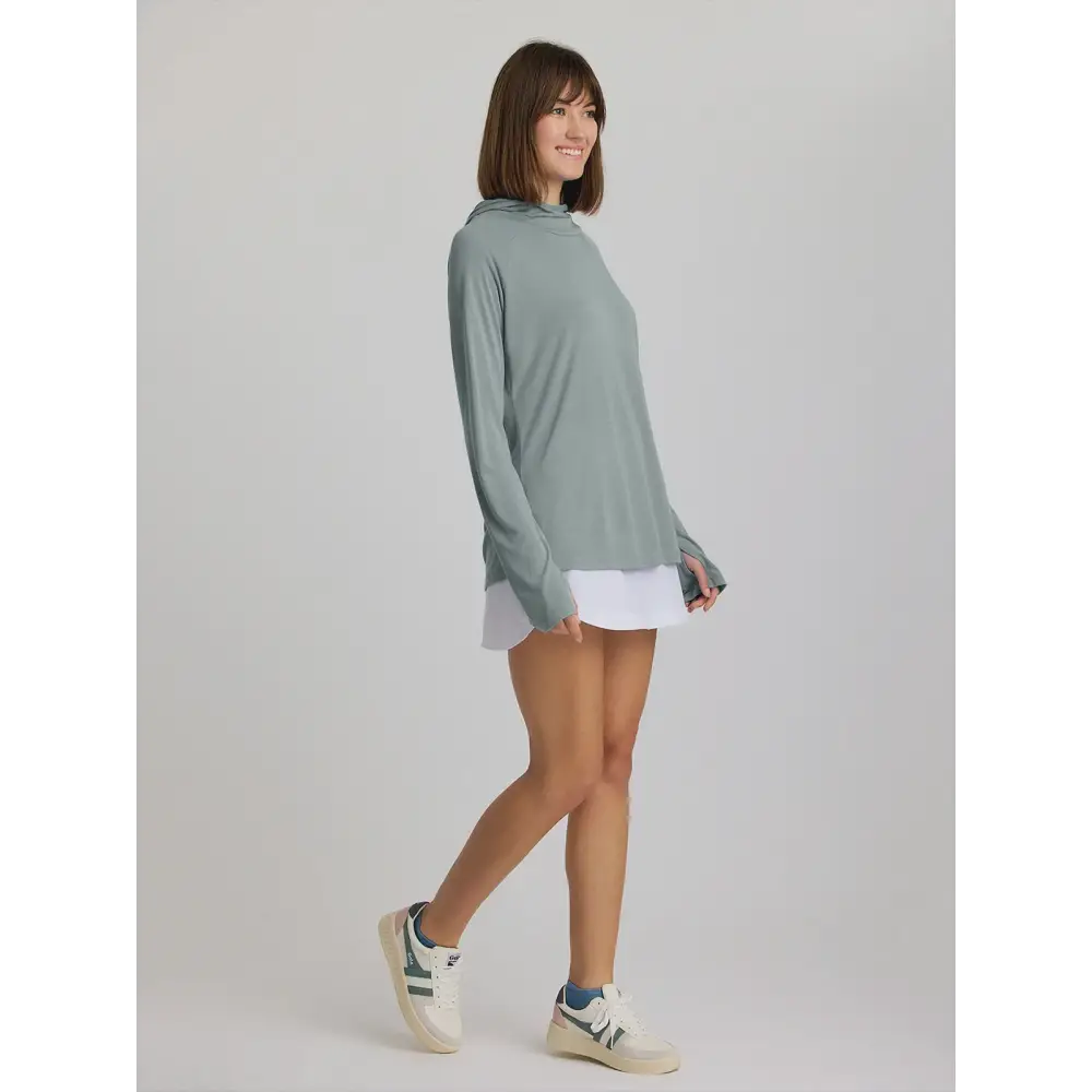 Women’s Bamboo Lightweight Hoodie II - Slate / XS - Long Sleeves