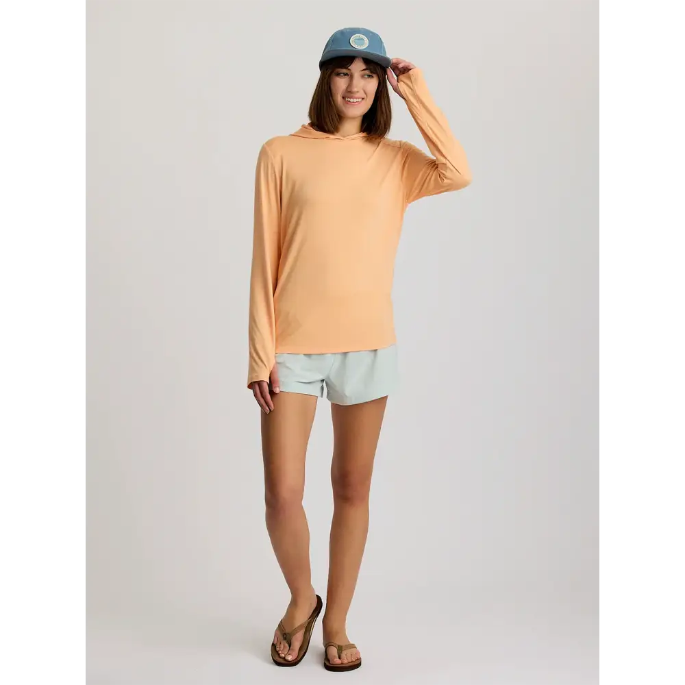 Women’s Bamboo Shade Hoodie II - Logo’d - Tropic Orange / XS - Long Sleeves