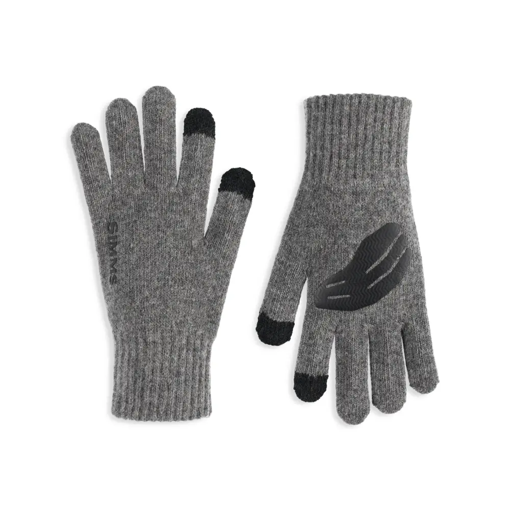 SIMMS Wool Full Finger Glove Steel