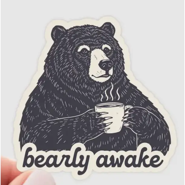 Yarnival Stickers - Bearly Awake - Stickers