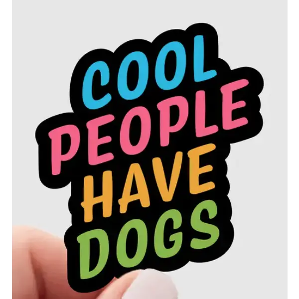 Yarnival Stickers - Cool People Have Dogs - Stickers