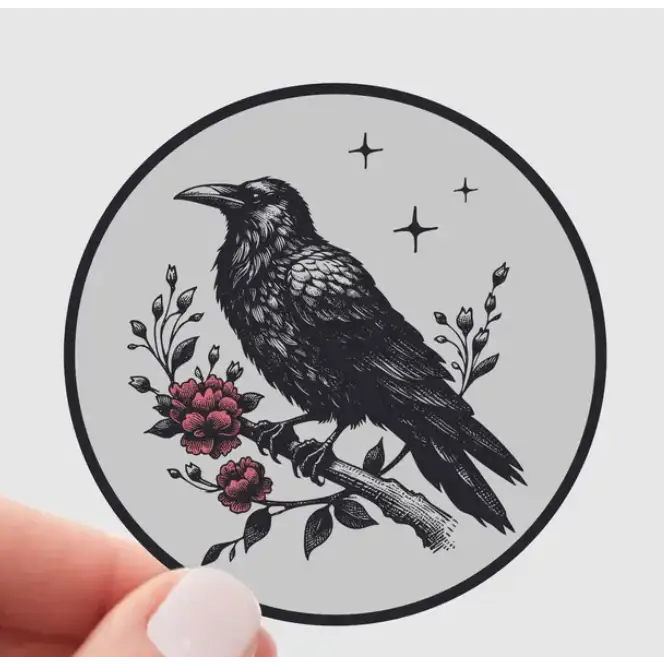 Yarnival Stickers - Crow - Stickers