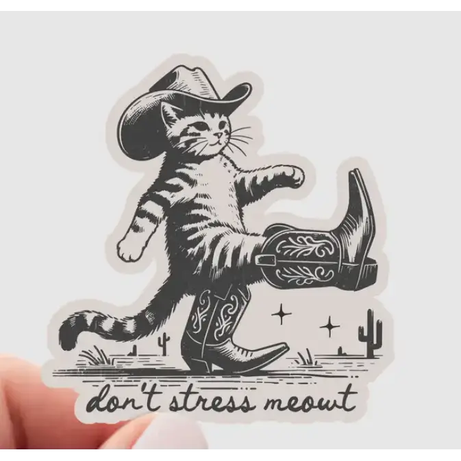 Yarnival Stickers - Don’t Stress Meowt - Stickers