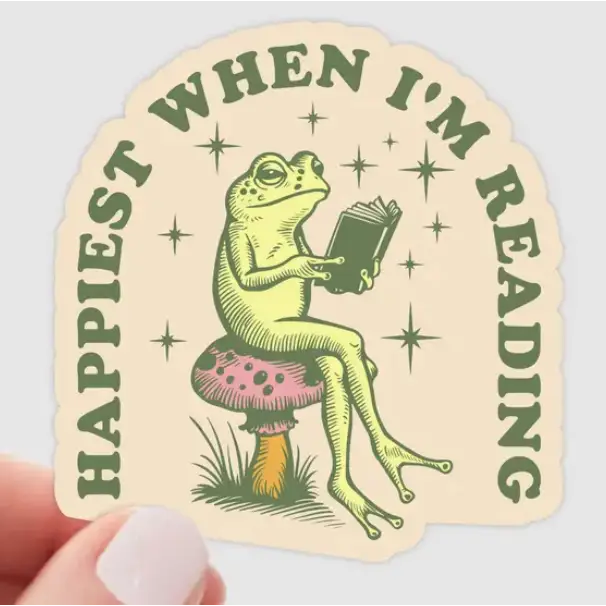 Yarnival Stickers - Happiest When I’m Reading - Stickers
