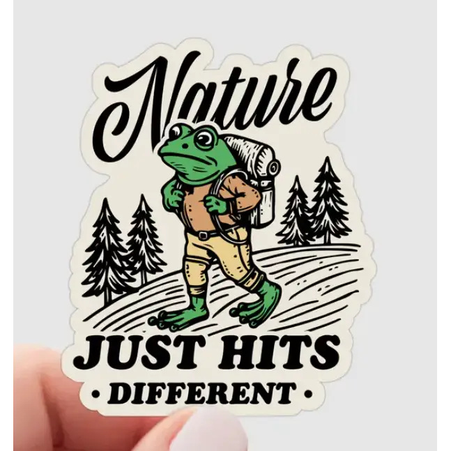 Yarnival Stickers - Nature Just Hits Different - Stickers