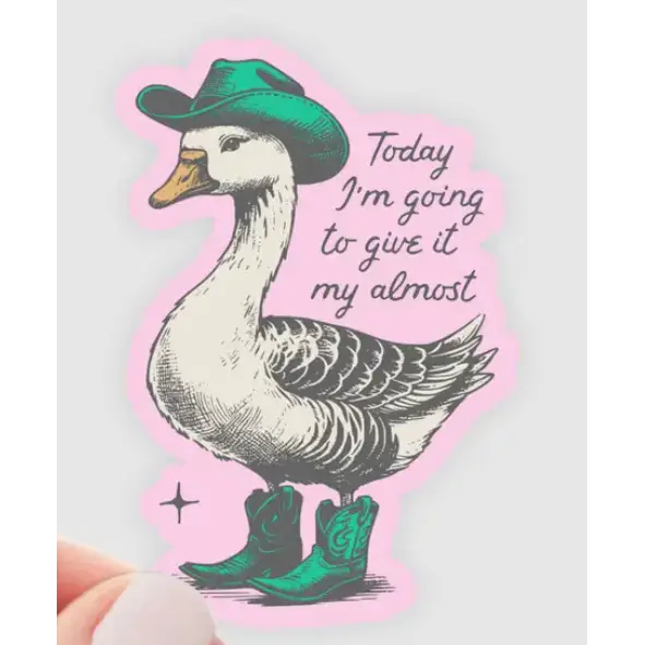 Yarnival Stickers - Today I’m Going To Give It My Almost - Stickers