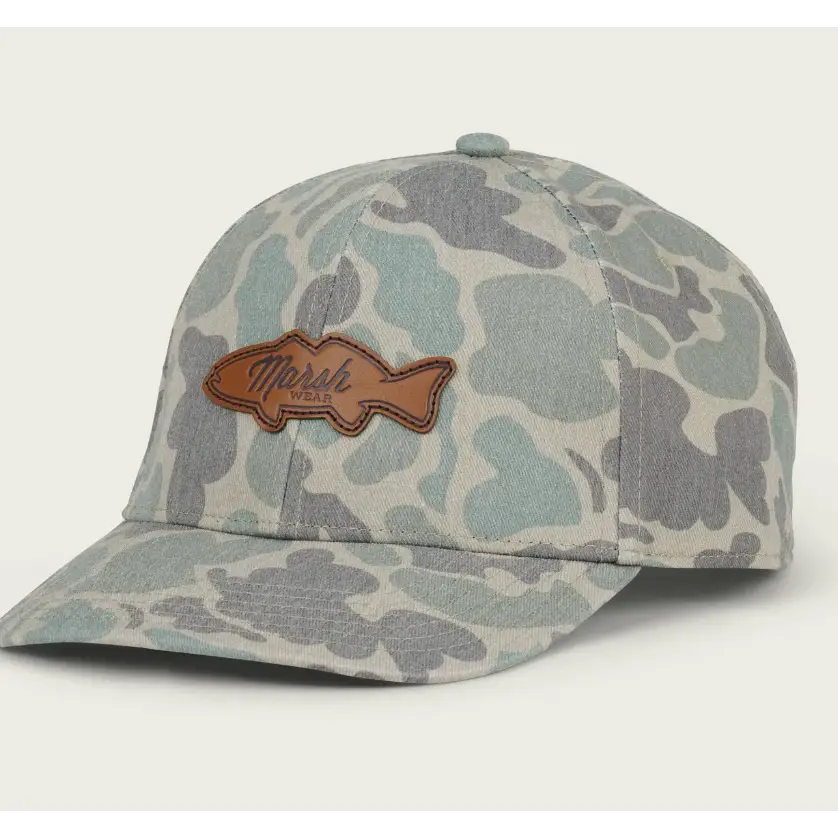 Youth Marshwear Leather Hat - Green Camo - Marshwear