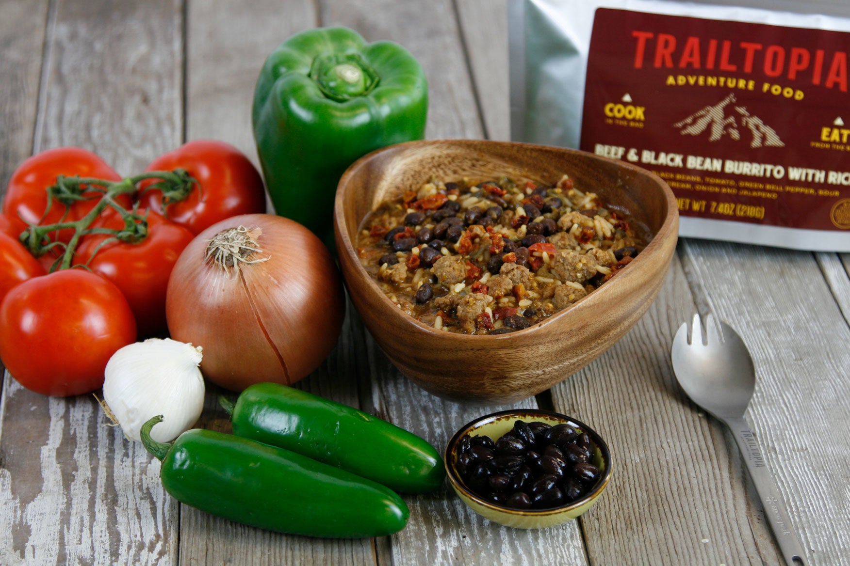 Trailtopia Dinner Black Bean Burri