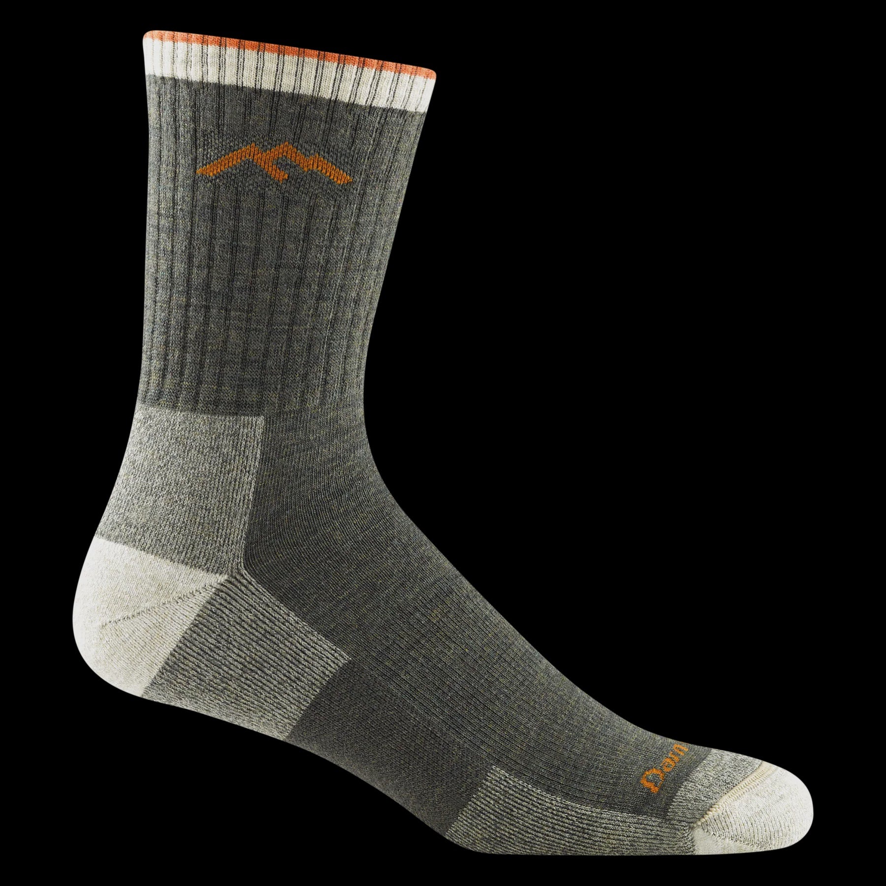 Darn Tough Men's Hiker Micro Crew Midweight Hiking Sock Olive