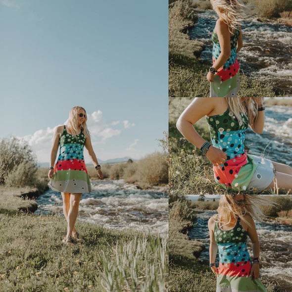 Yellow Sally Rainbow Trout Dress