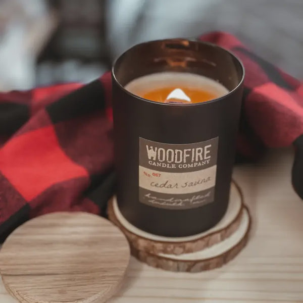 Woodfire Black Wood Wick Soy Candle