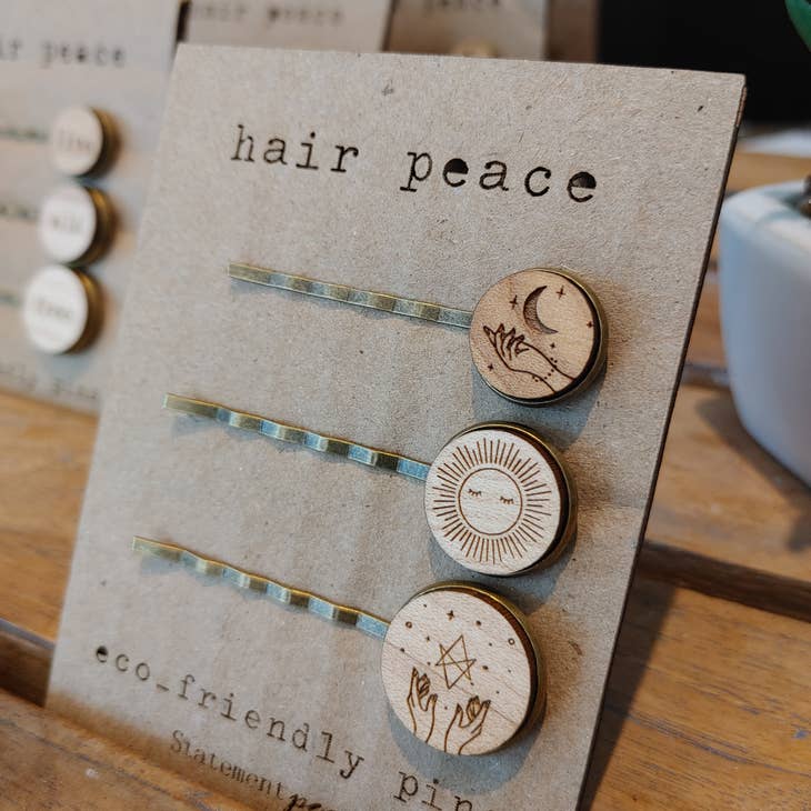Statement Peace Hair Clips