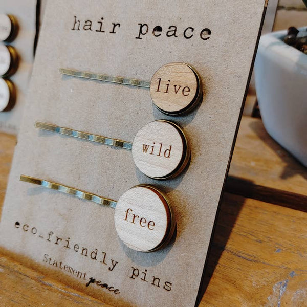 Statement Peace Hair Clips