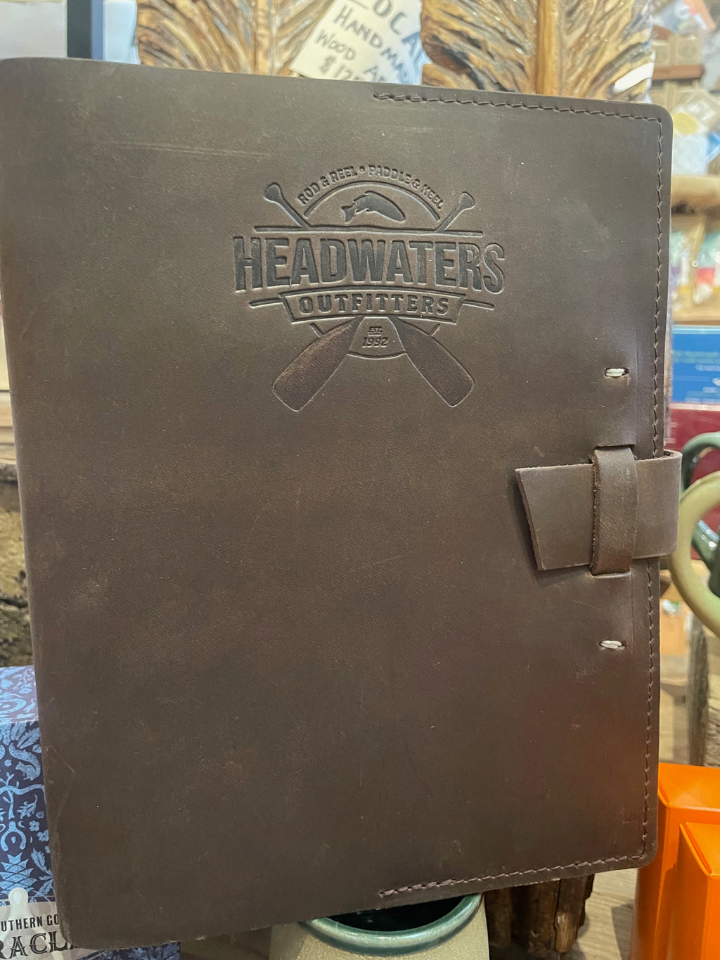 Rustico Switchback Leather Notebook Dark Brown / 7 x 9
