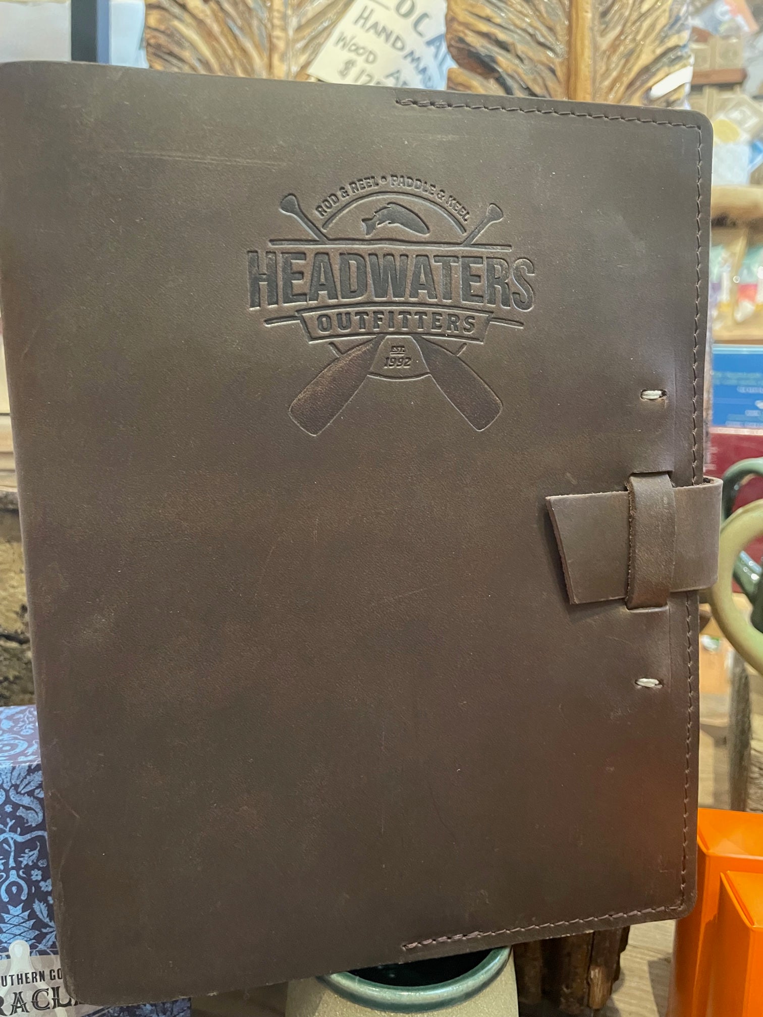 Rustico Switchback Leather Notebook Dark Brown / 7 x 9