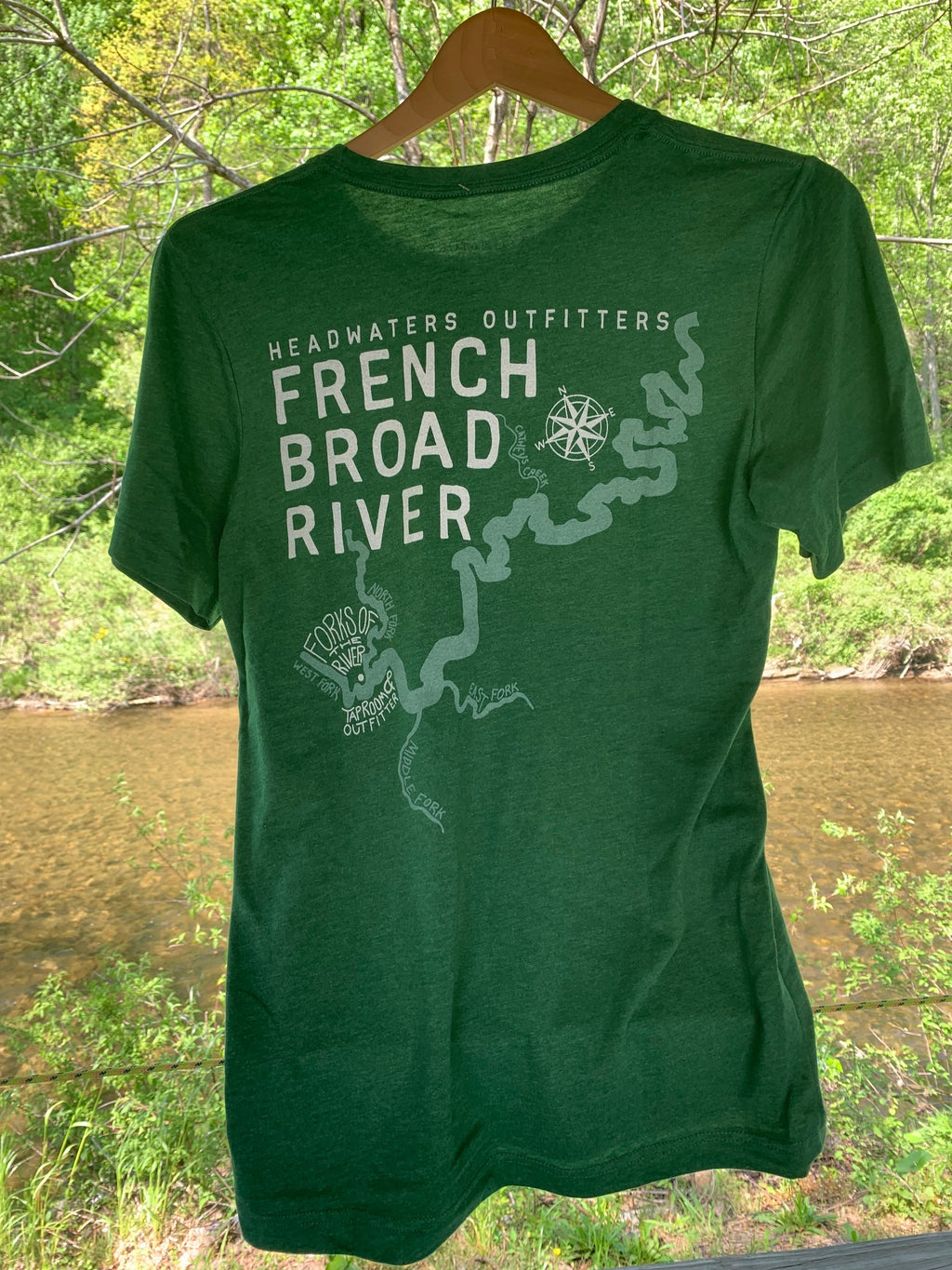 Headwaters Outfitters Outdoor Adventures Nature Bound River Map Shirt