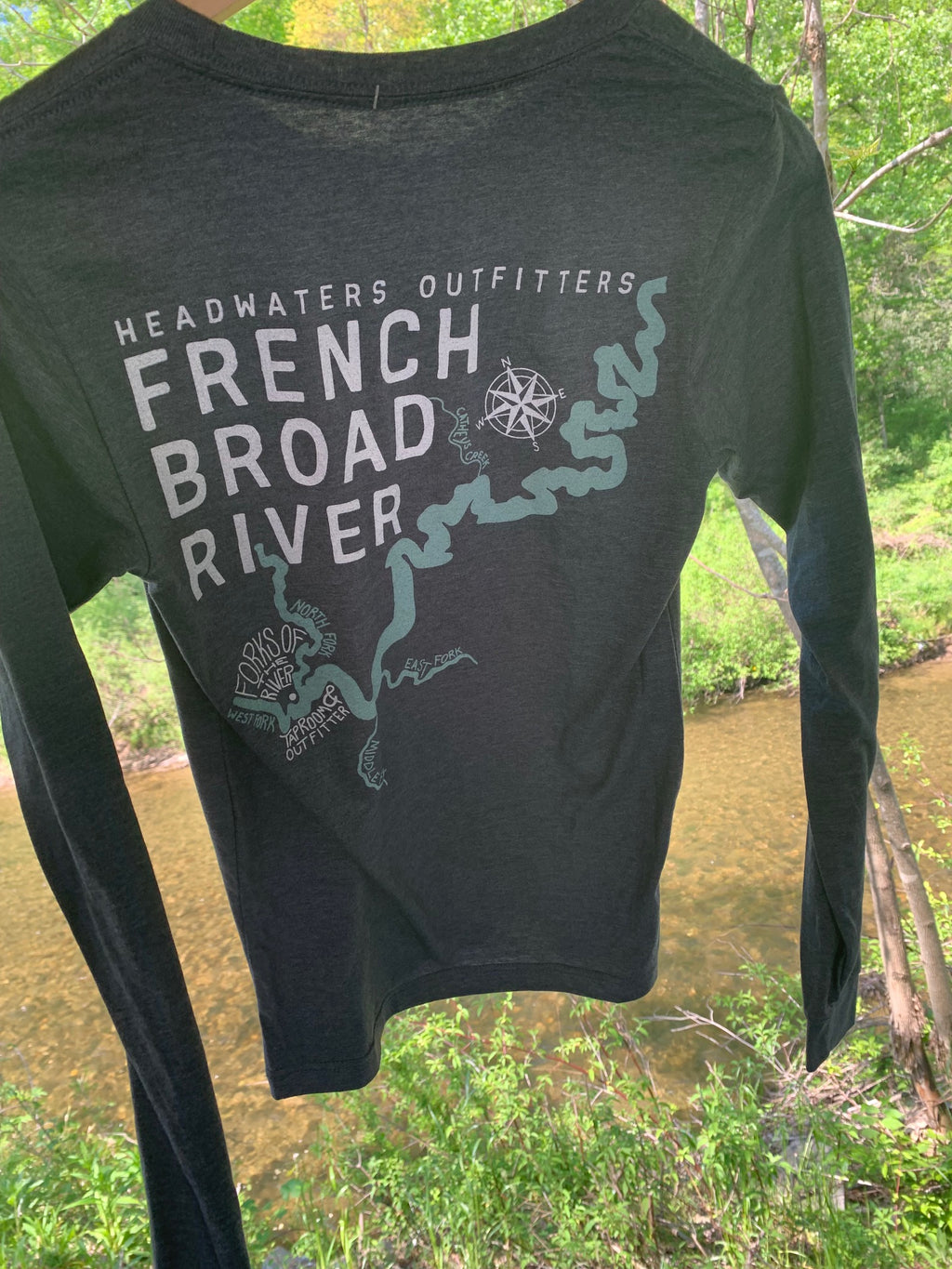 Headwaters Outfitters Outdoor Adventures Nature Bound River Map Shirt