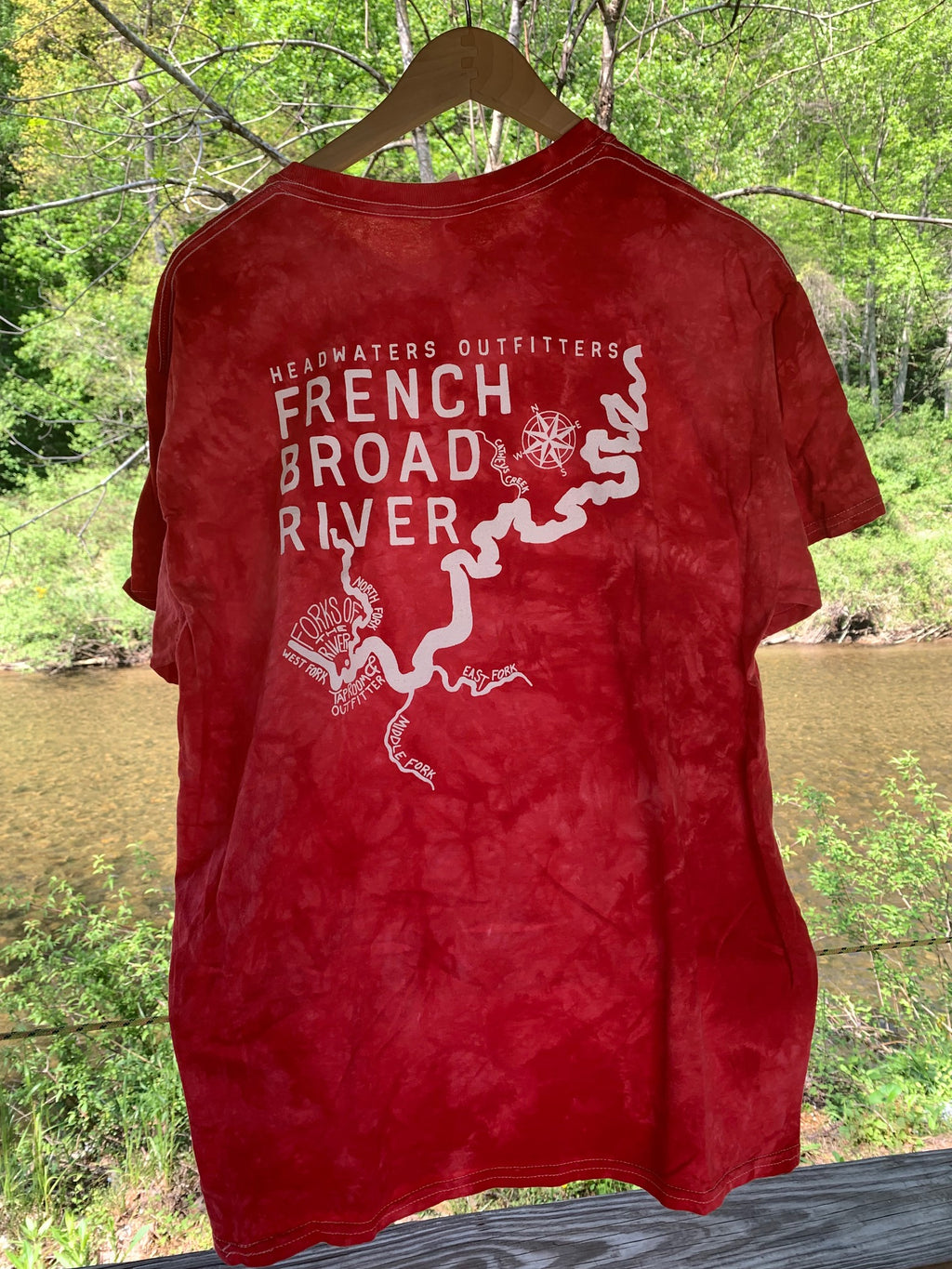 Headwaters Outfitters Outdoor Adventures Nature Bound River Map Shirt