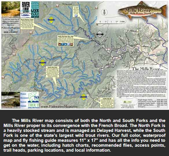 Fishwater Maps Mills River Map and Fly Fishing Mills River Map and Fly Fishing